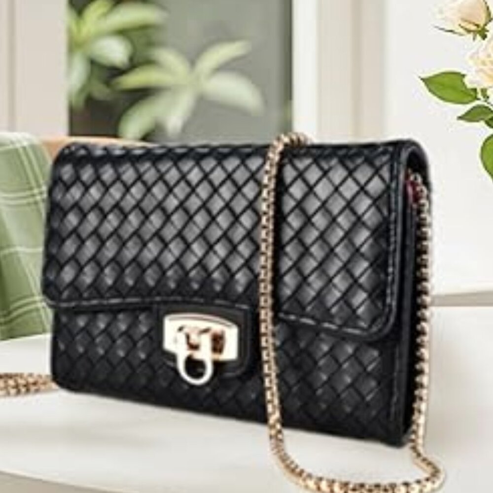 Stylish Shoulder Bag Compact Lightweight & Perfect Size BLACK